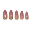 24 pcs Press On Nails Dripping Gold