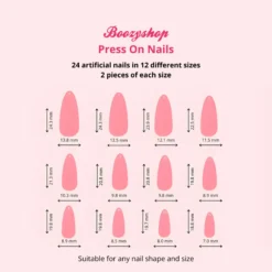 24 pcs Press On Nails Glazed Donut