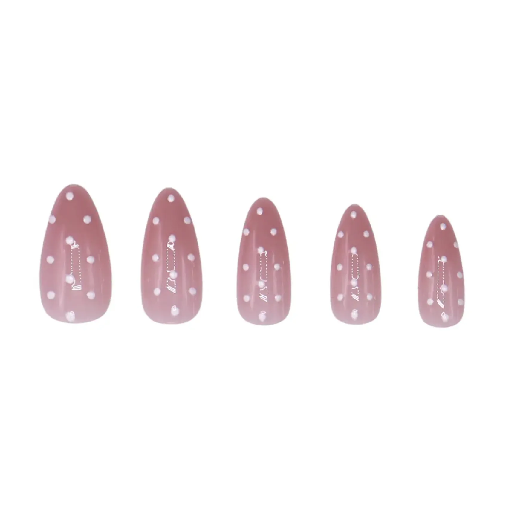 24 pcs Press On Nails Polka Dots