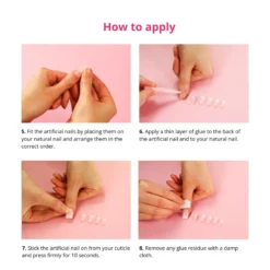 24 pcs Press On Nails Polka Dots