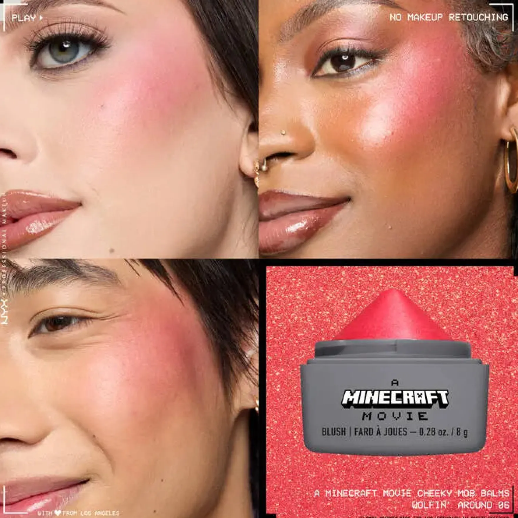A Minecraft Movie Cheeky Mob Balms Blush Wolfin' Around