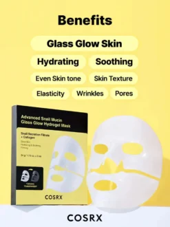 Advanced Snail Mucin Glass Glow Hydrogel Mask 3-Pack