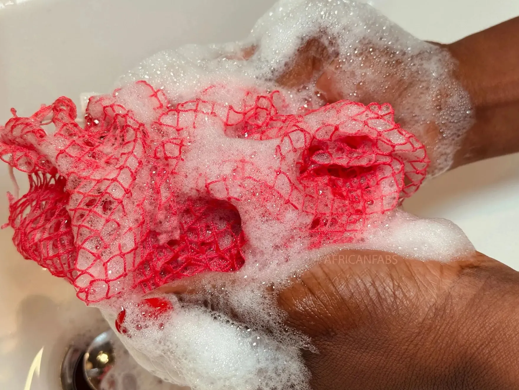 African Net Sponge Sapo Neon Green