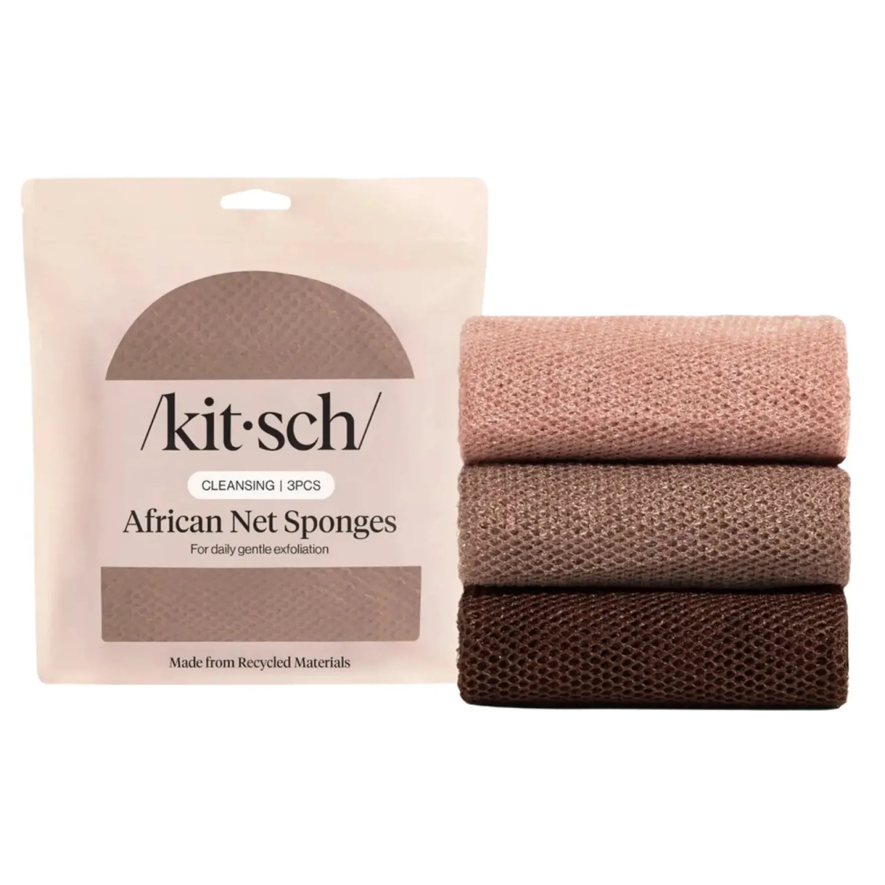 African Net Sponges 3pc Set