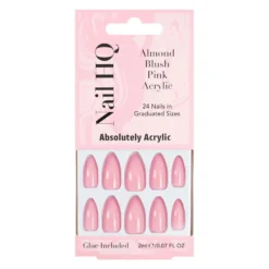 Almond Blush Pink Acrylic Nails
