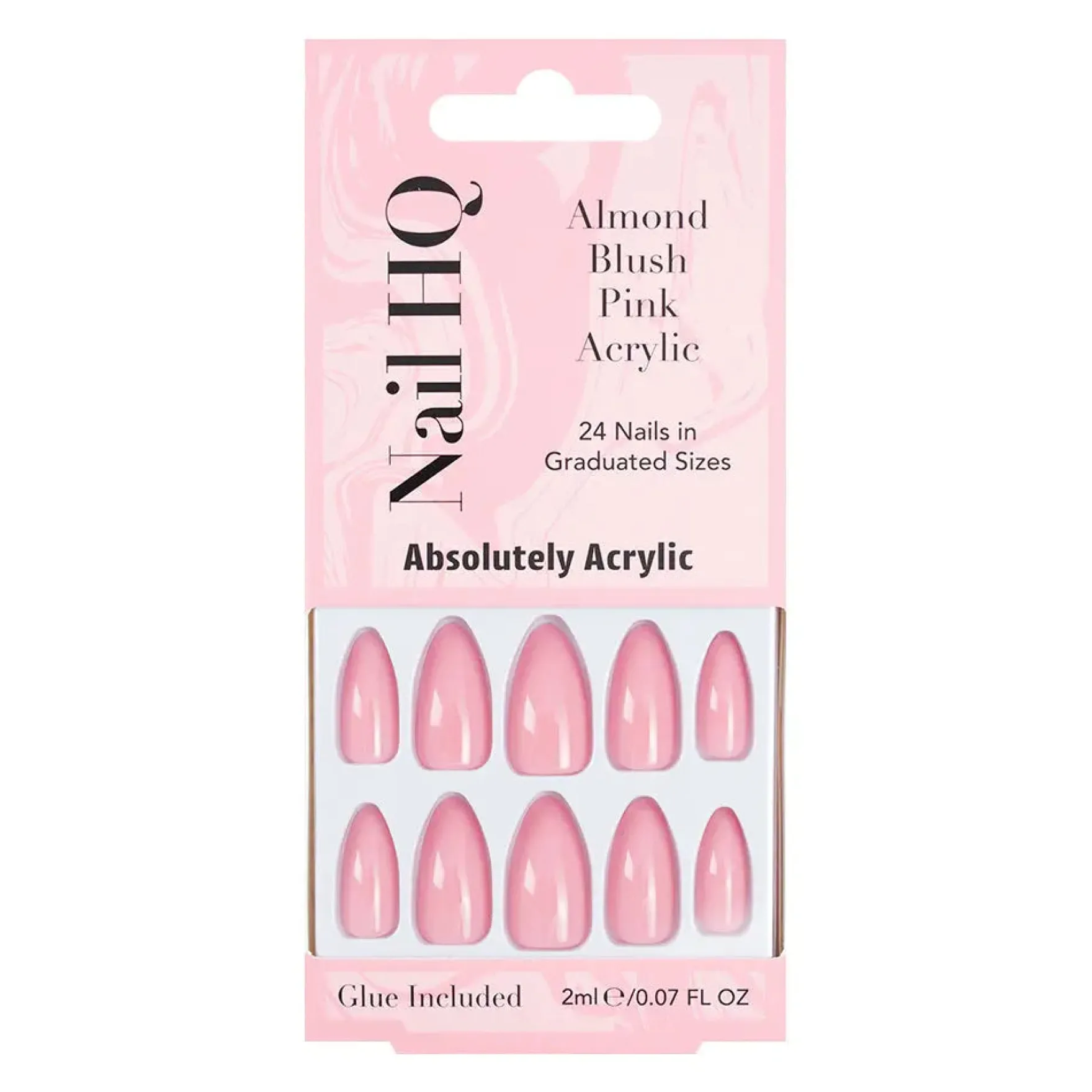 Almond Blush Pink Acrylic Nails