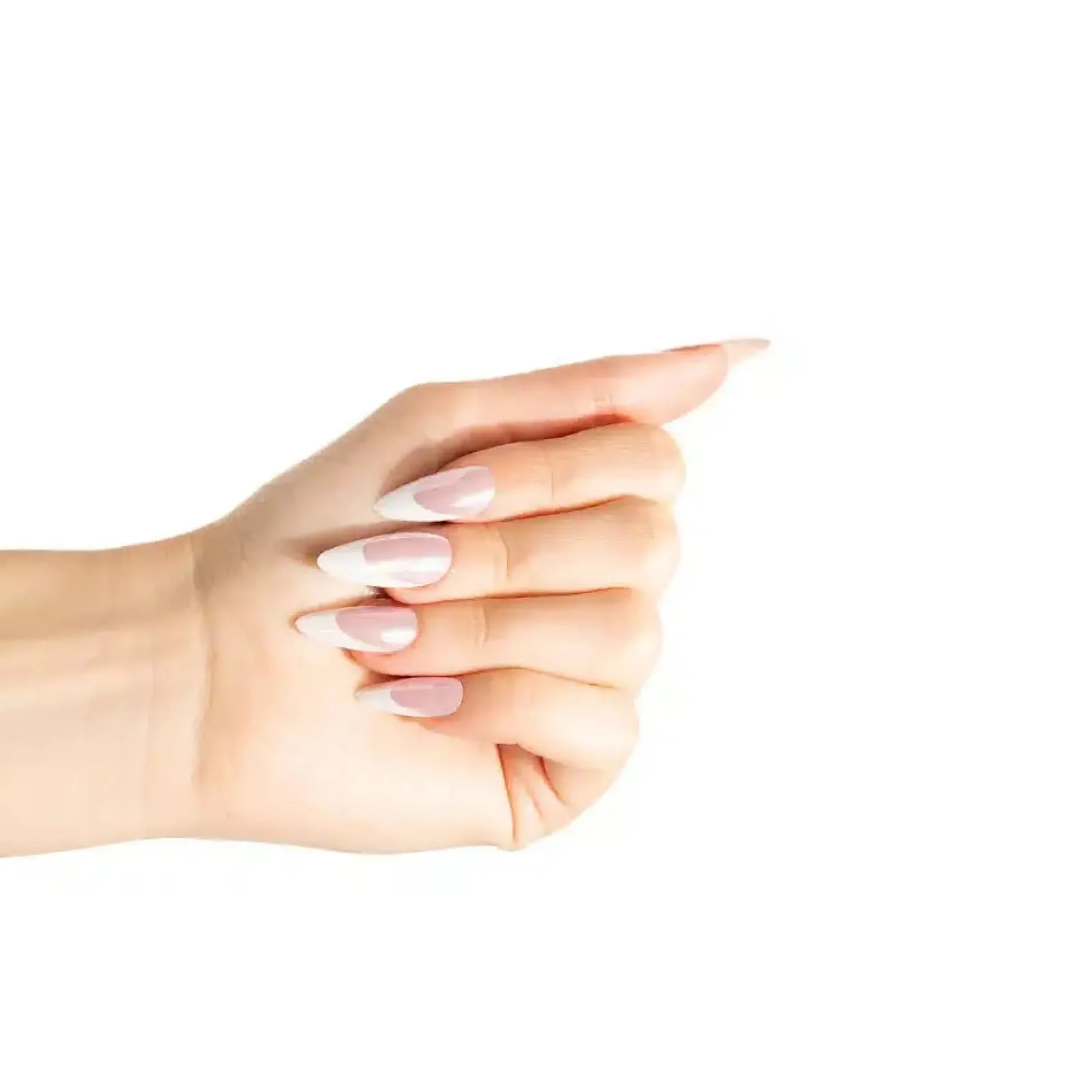Almond Pink French Glaze Nails