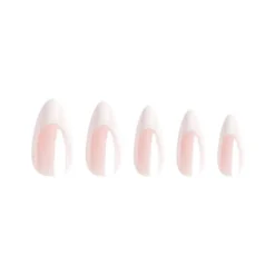 Almond Pink French Glaze Nails