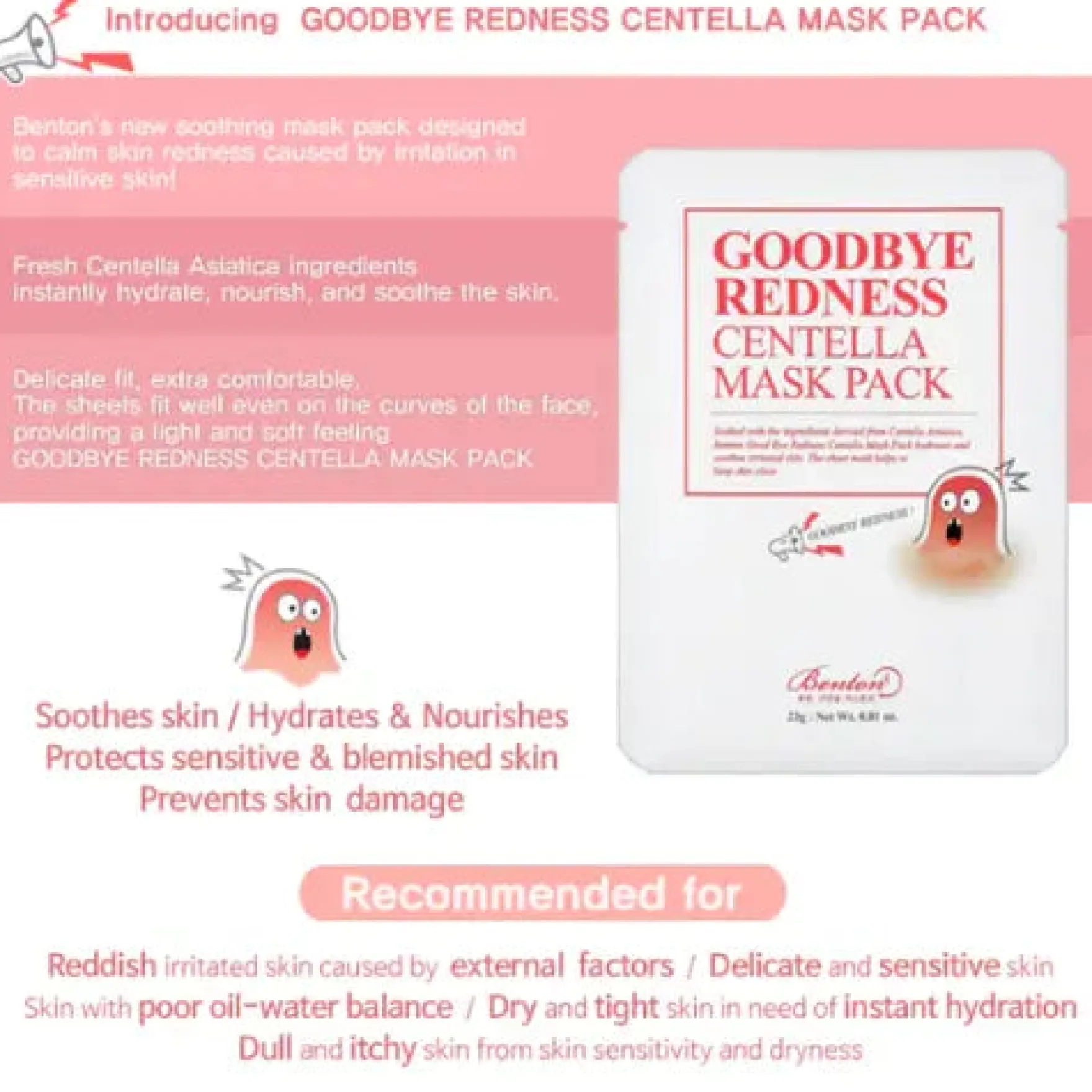 Auf Wiedersehen Redness Centella Cica Mask Pack