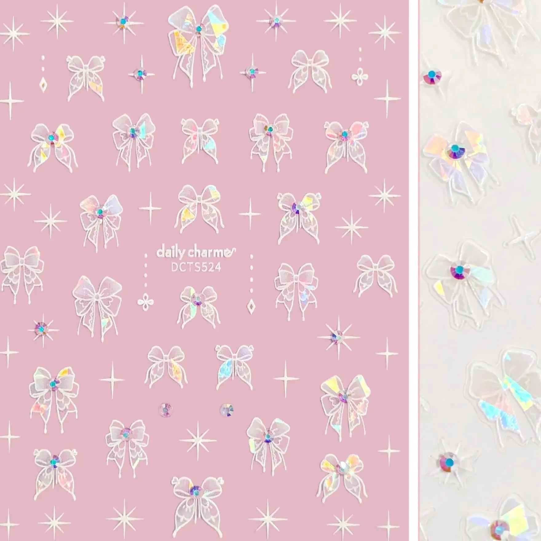 Bejeweled Nail Art Sticker Dreamy Ribbon Bows