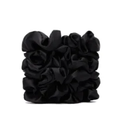 Big Satin Scrunchies Black 6 Pieces