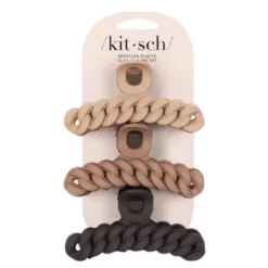 Chain Claw Clips 3pc Set Neutrals