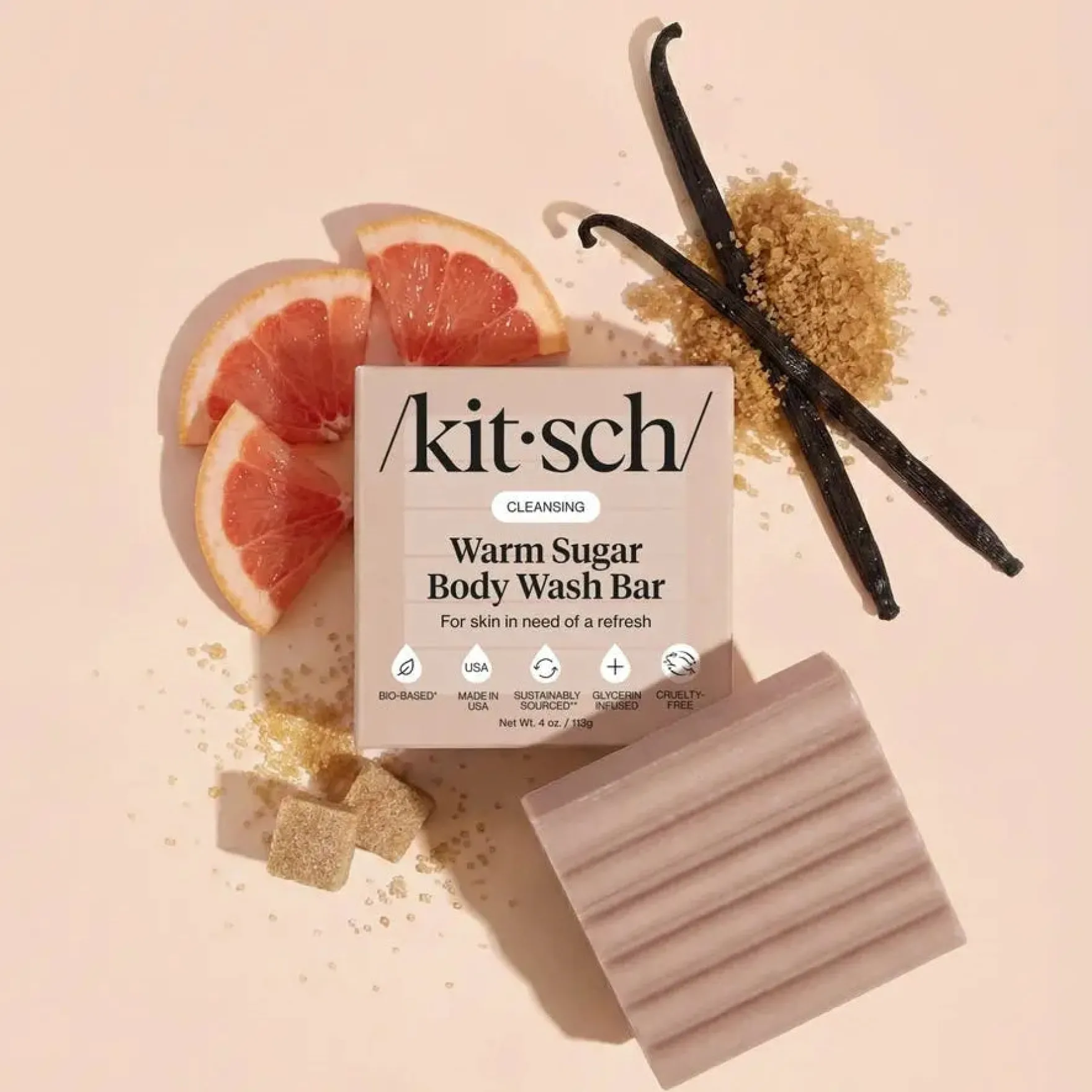 Cleansing Body Wash Bar Warm Sugar