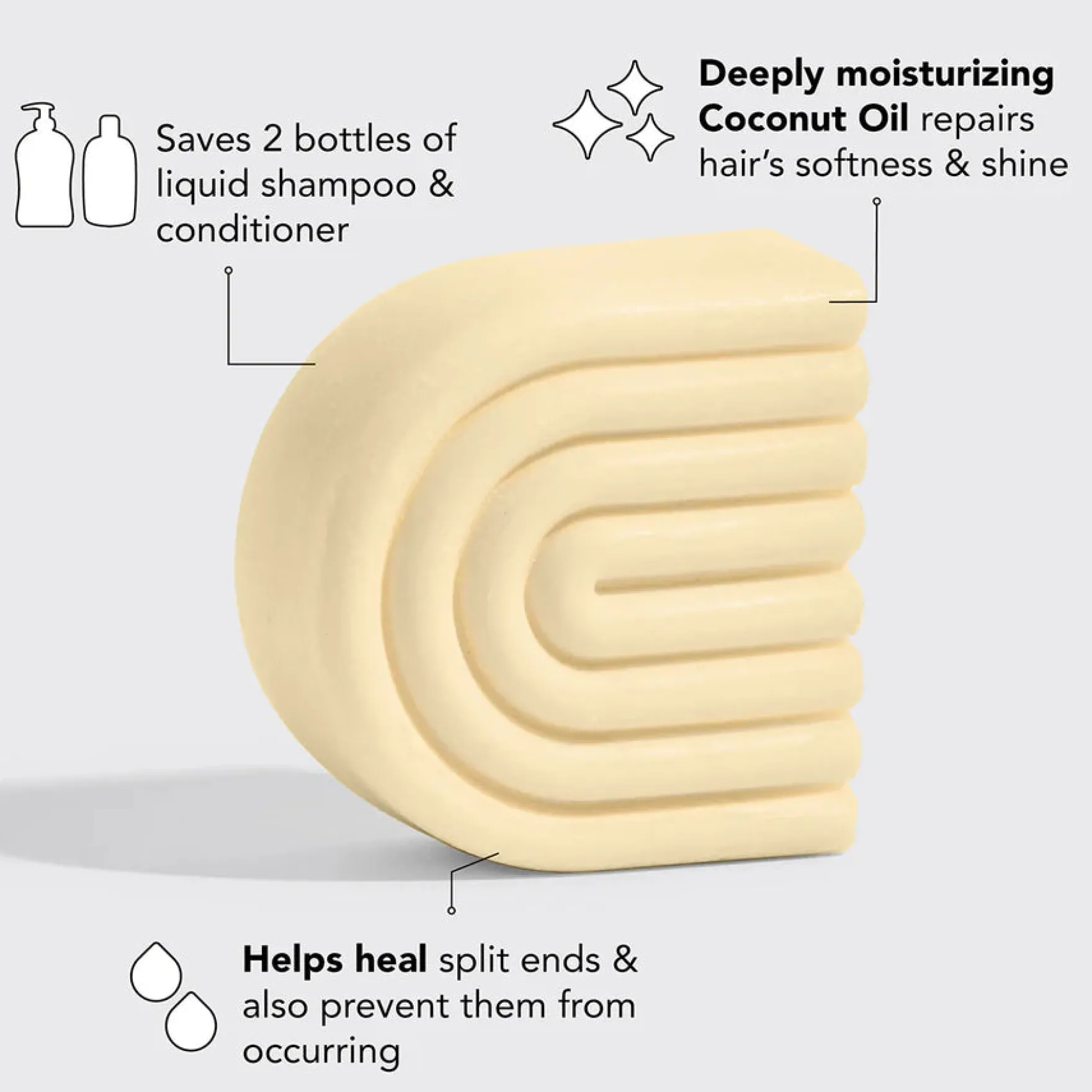 Coconut Oil Deep Moisturizing Solid Conditioner Bar