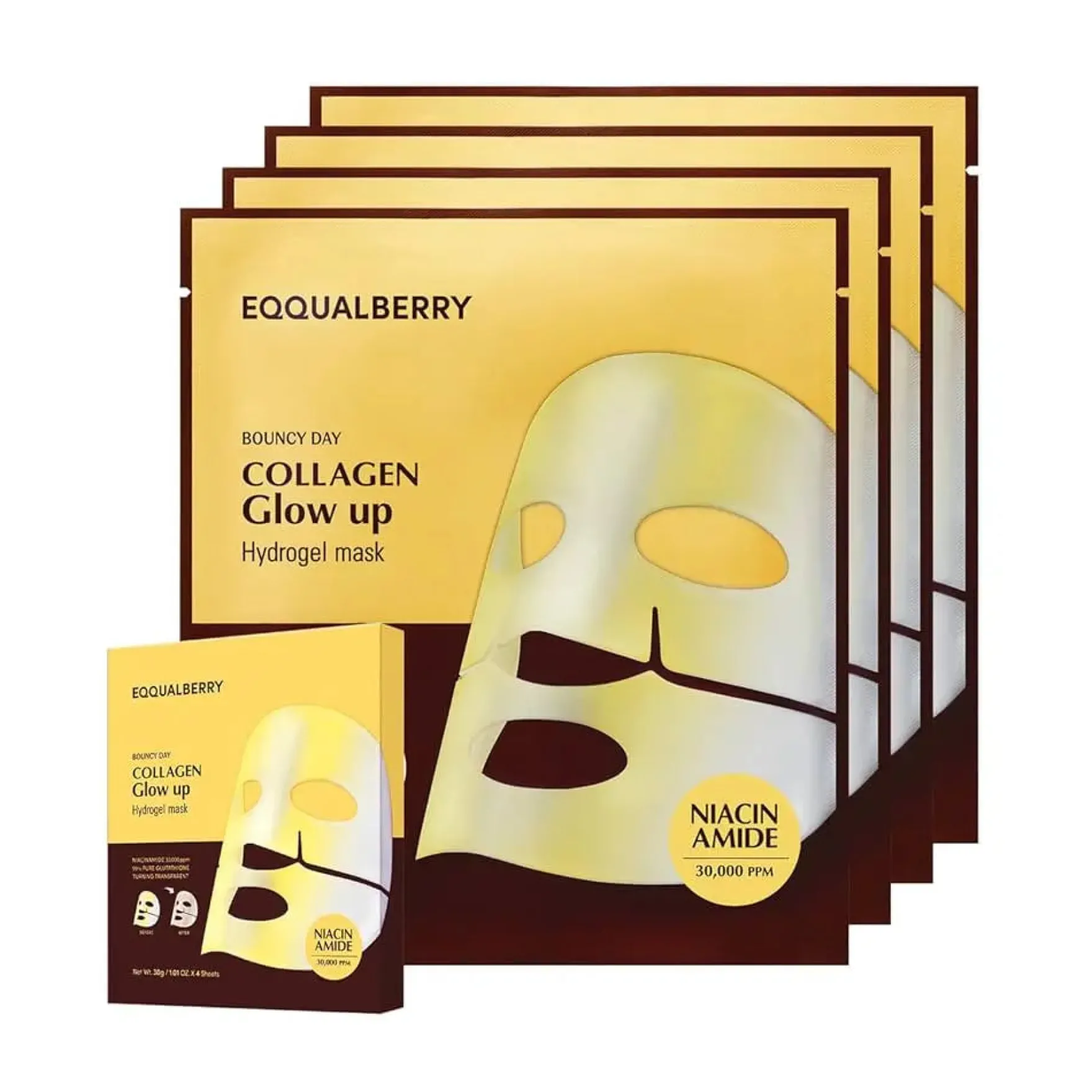 Collagen Glow Up Hydrogel Mask 4-Pack