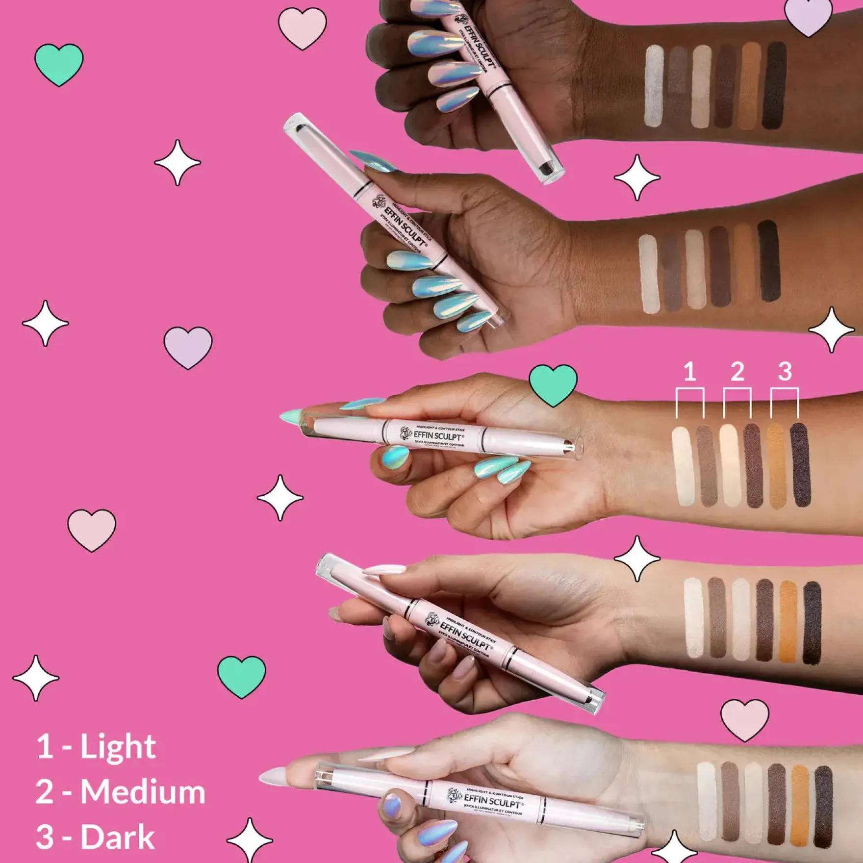 Contour & Highlight Stick Effin Sculpt Dark
