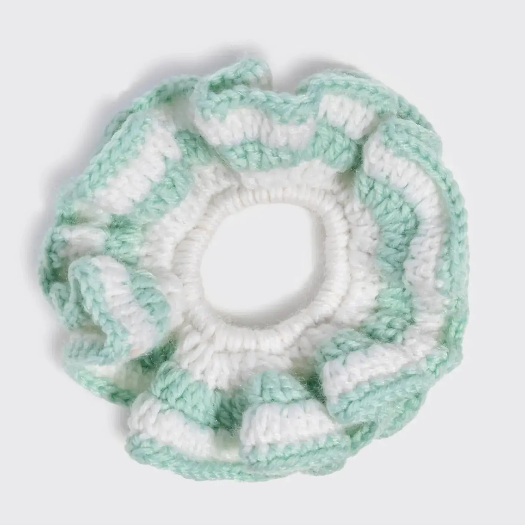 Crochet Scrunchie Seafoam Blue