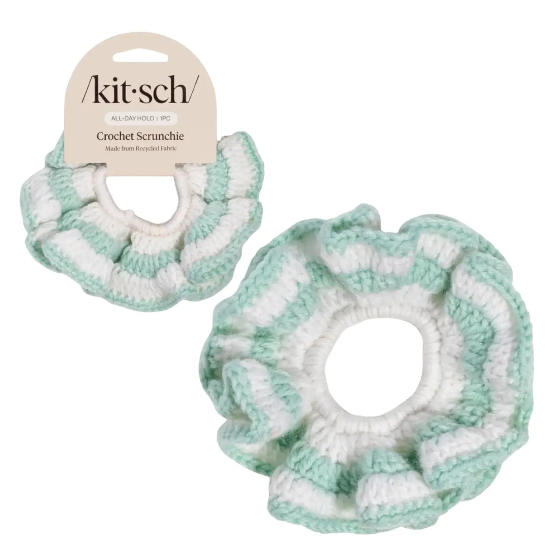 Crochet Scrunchie Seafoam Blue