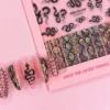 3D Embossed Nail Art Sticker Holo Sunbeam Snake