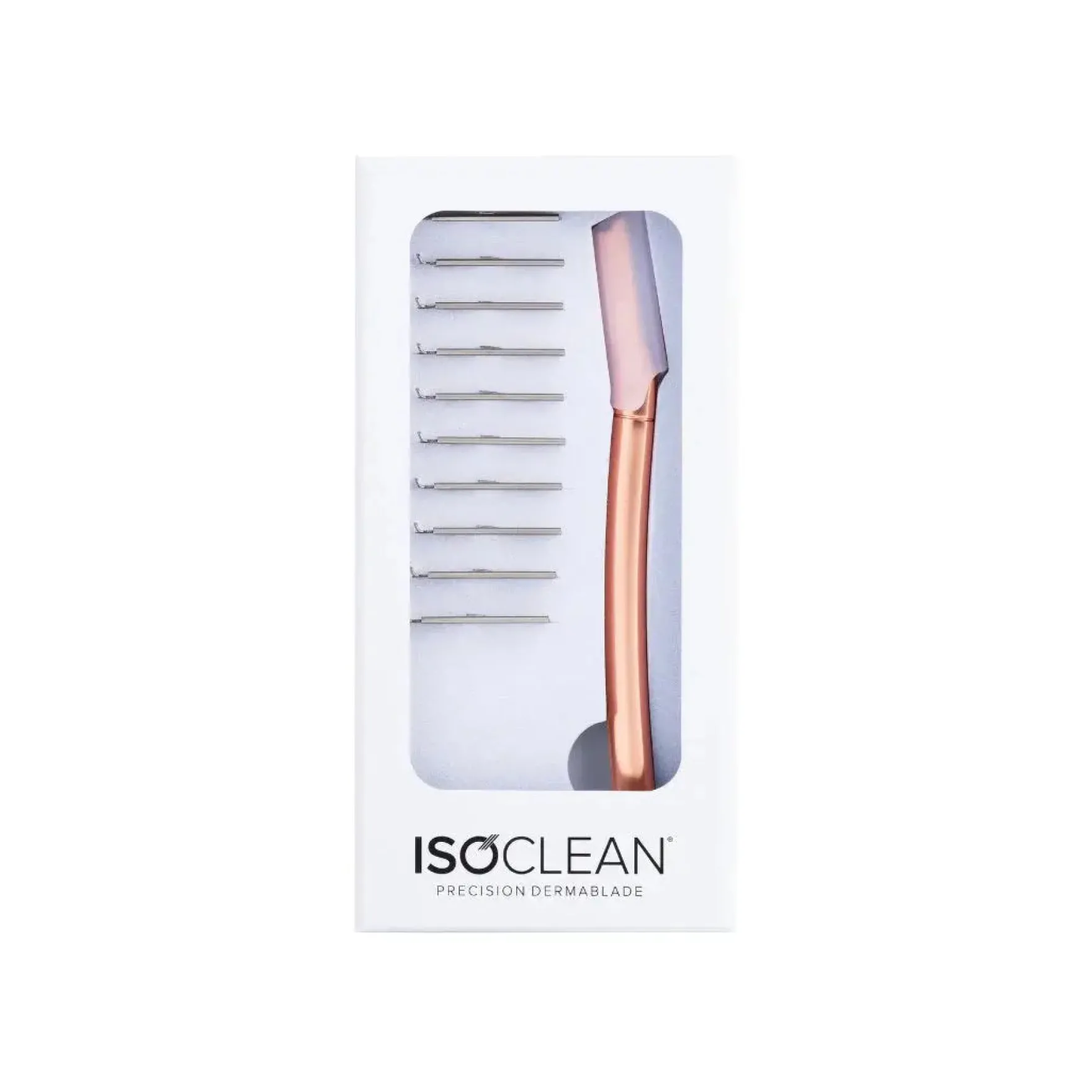 Dermablade With 10 Replacement Blades Rose Gold