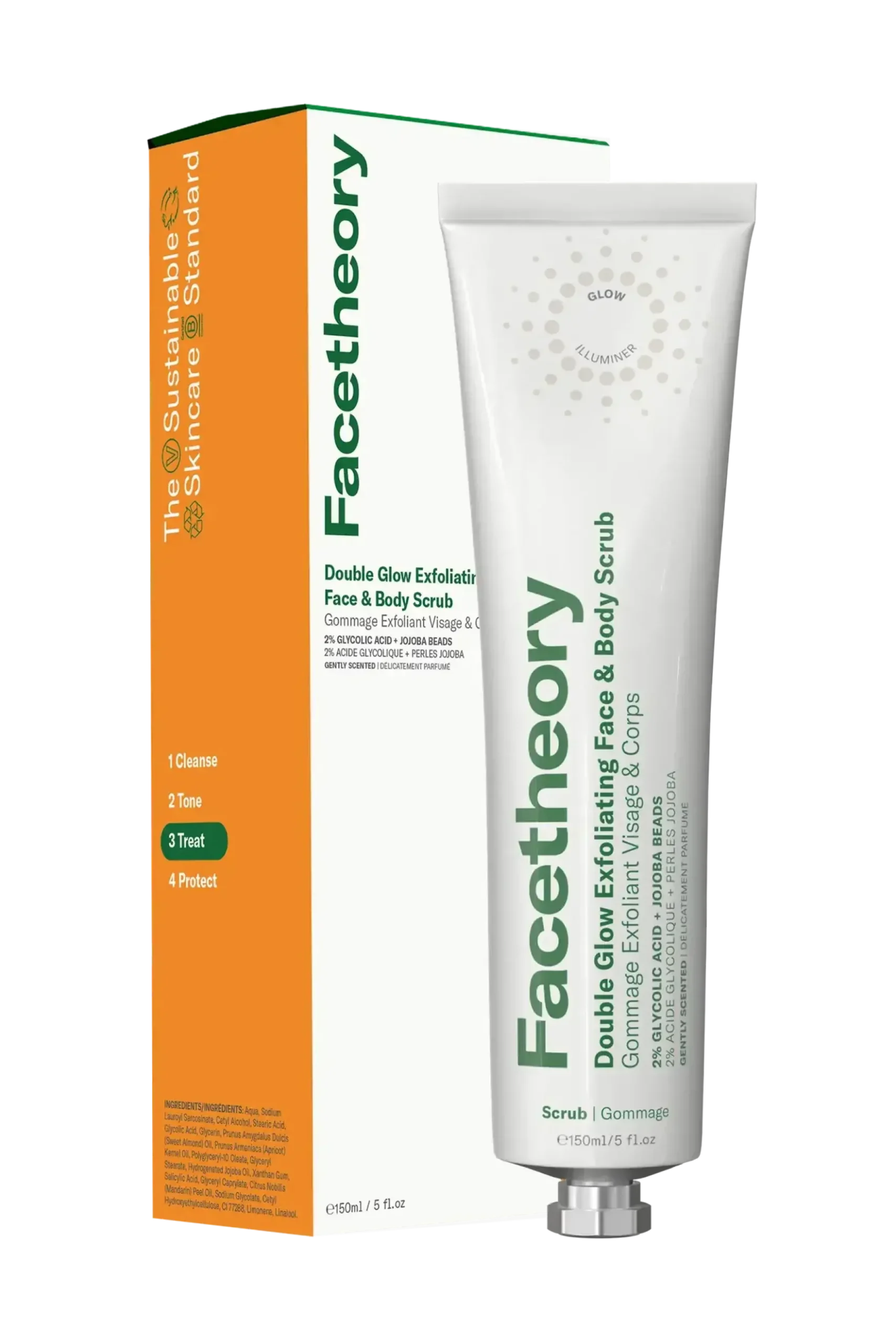 Double Glow Exfoliating Face & Body Scrub Gently Scented
