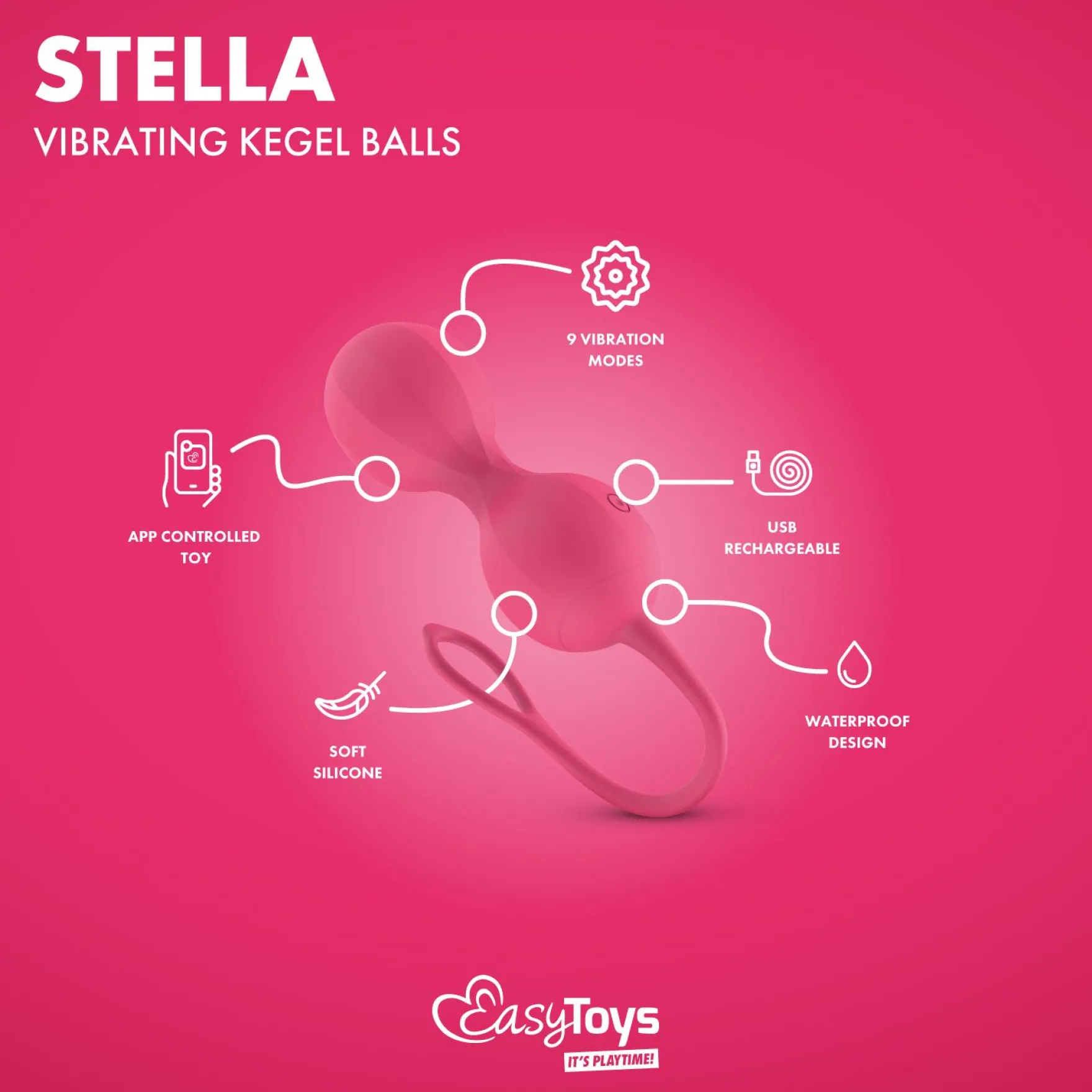 EasyConnect Vibrerende Kegel Balletjes AppControlled