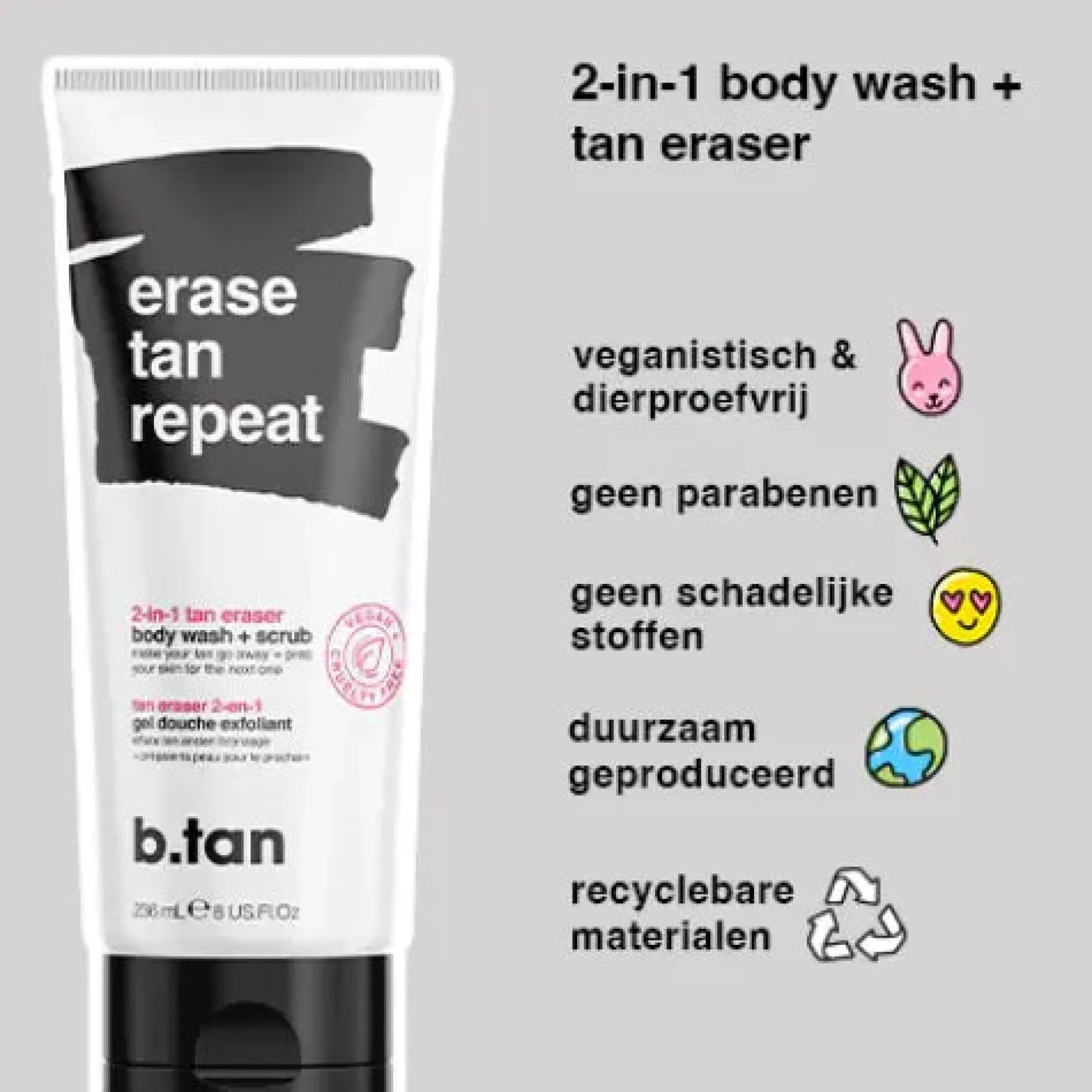 Erase Tan Repeat 2 in 1 Tan Eraser Body Wash + Scrub