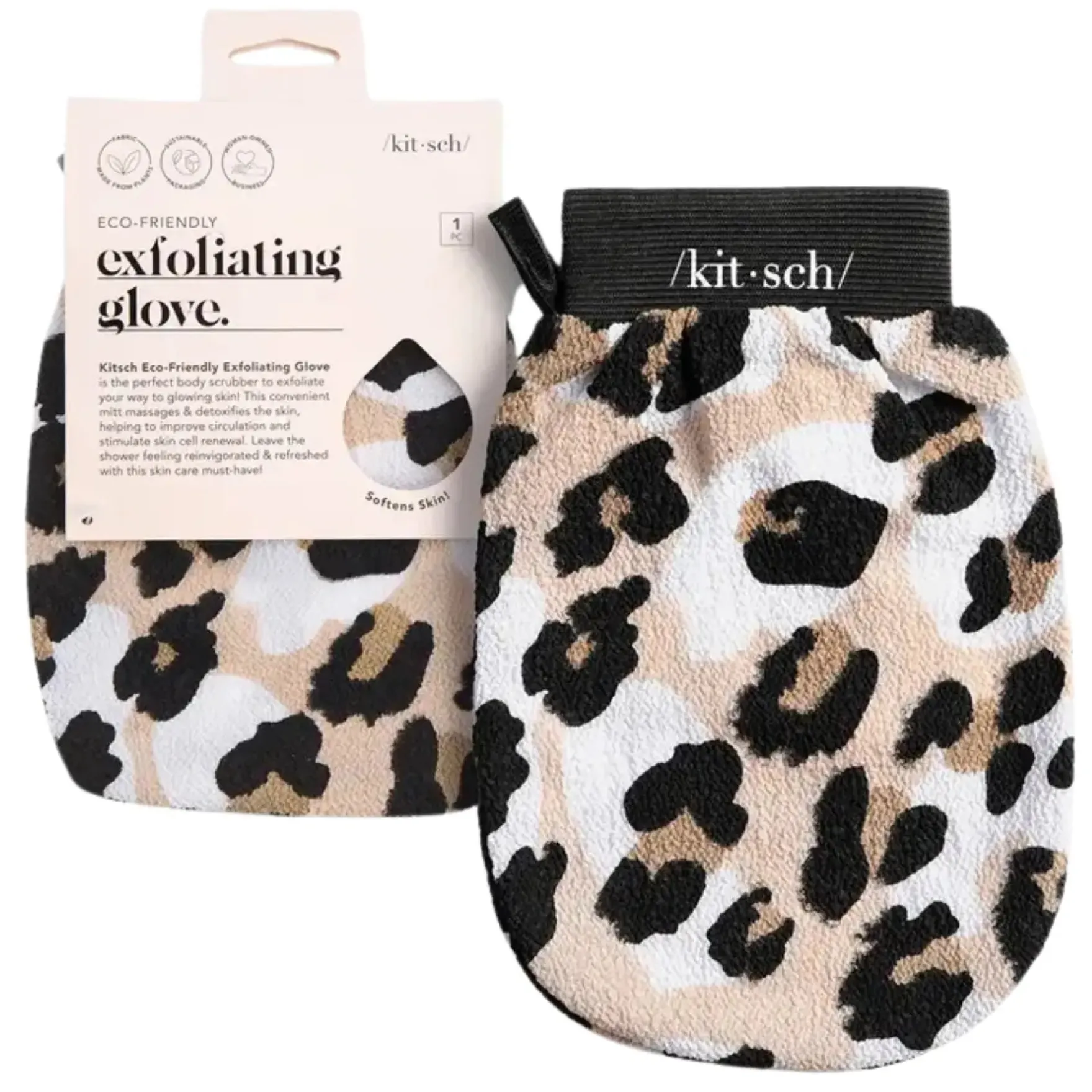 Exfoliating Glove Leopard