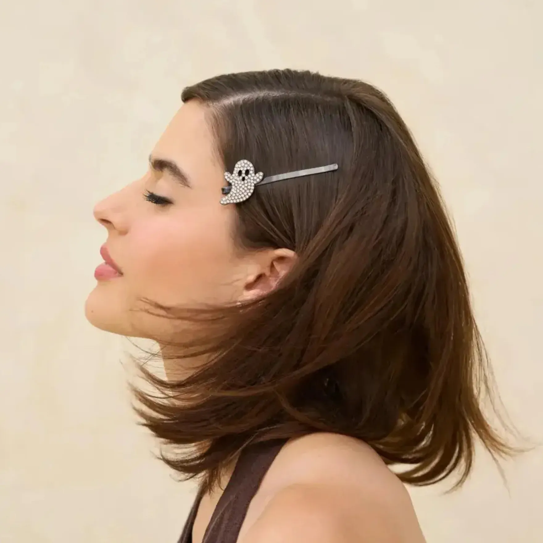 Extra Long Metal Rhinestone Bobby Pins Ghost