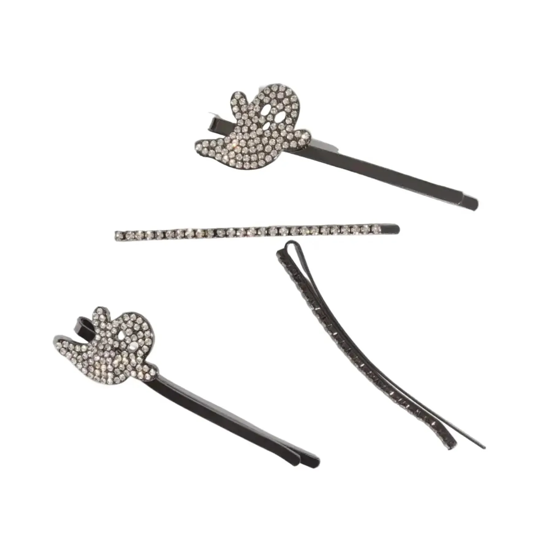 Extra Long Metal Rhinestone Bobby Pins Ghost