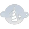 Face Painting Stencil Unicorn Horn With Stars