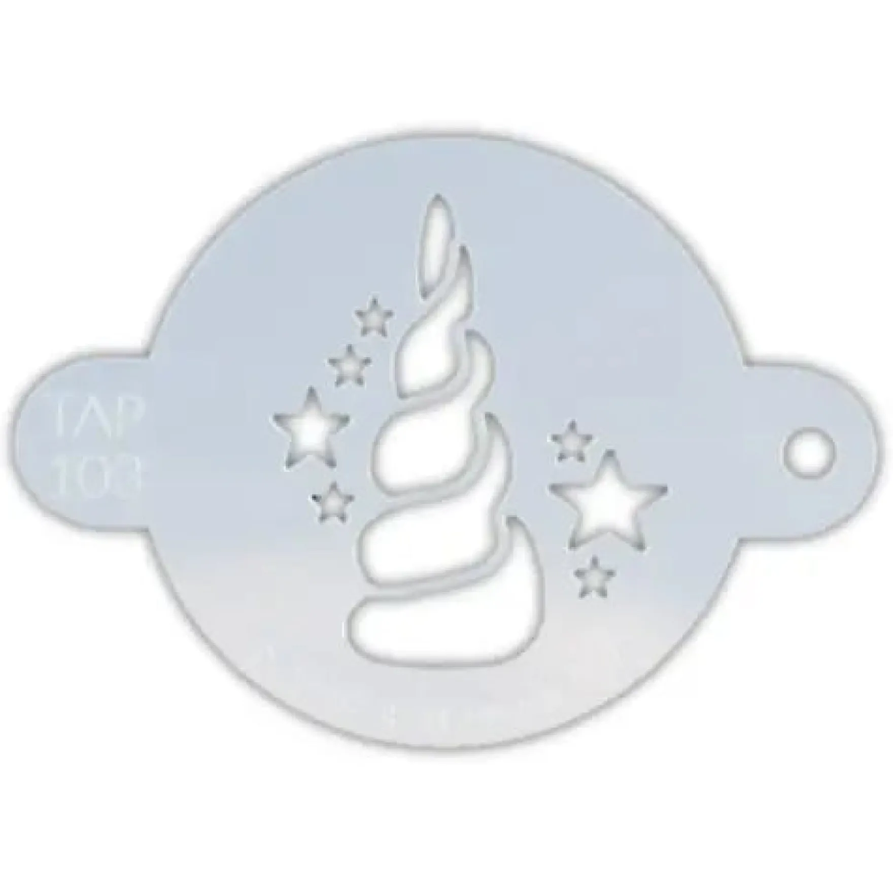 Face Painting Stencil Unicorn Horn With Stars