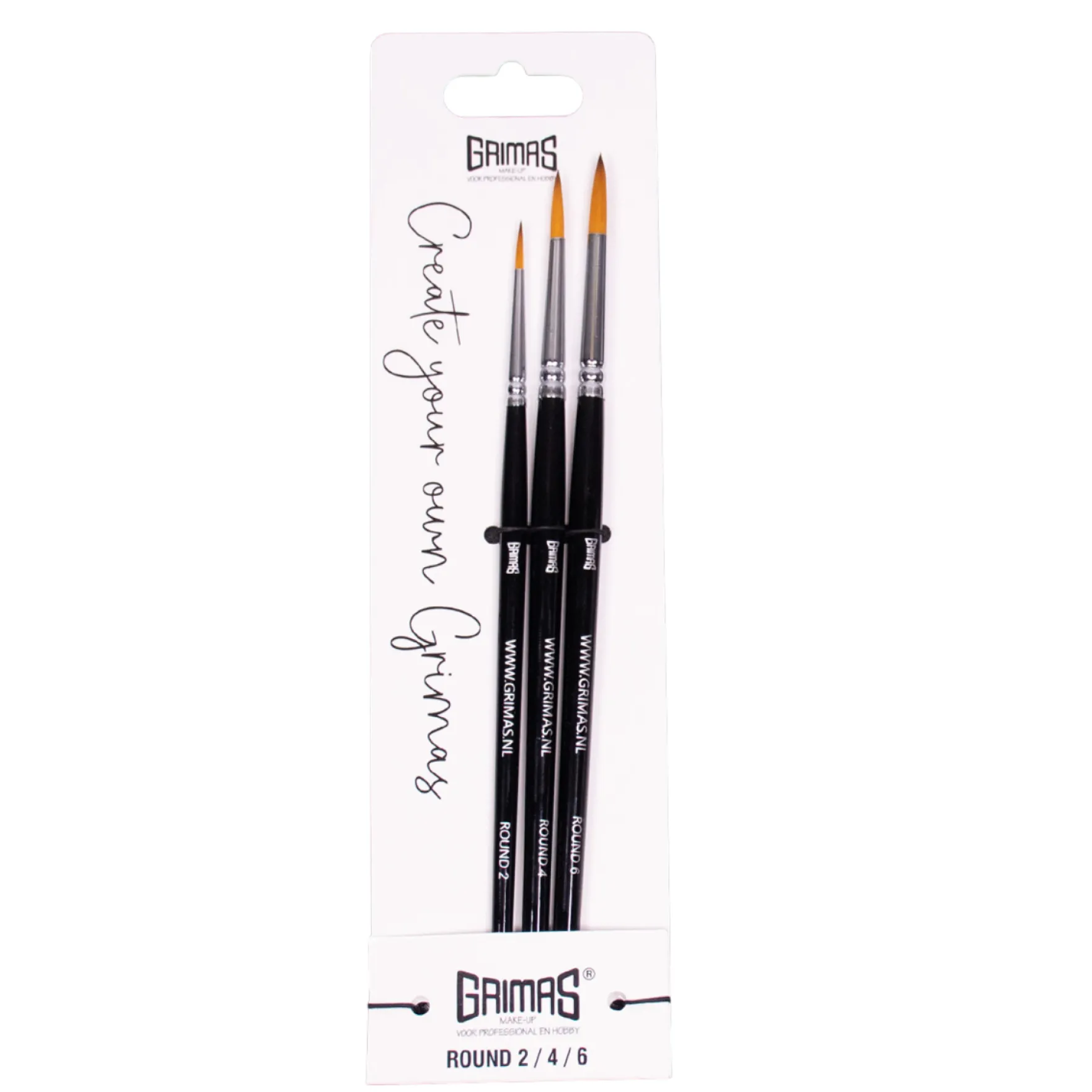 Face Paint Brush Set Round 2/4/6