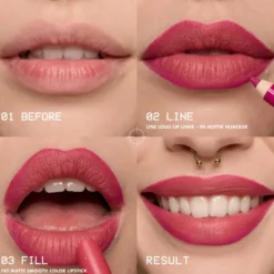 Fat Matte Smooth Color Lipstick Rose Robe