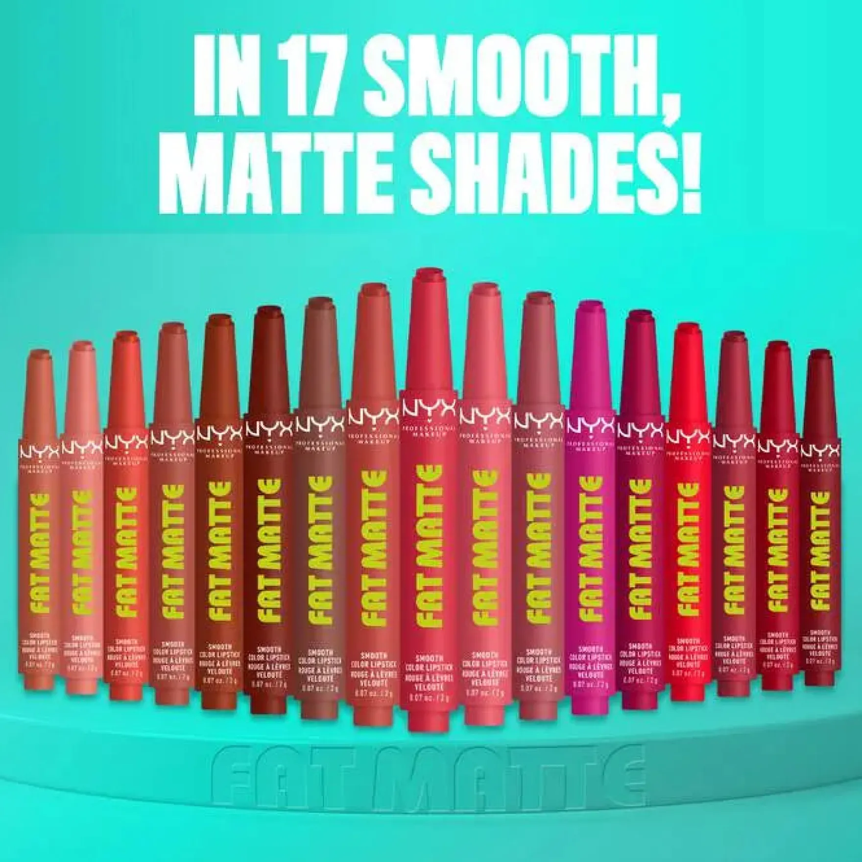 Fat Matte Smooth Color Lipstick Fuzzy Flame