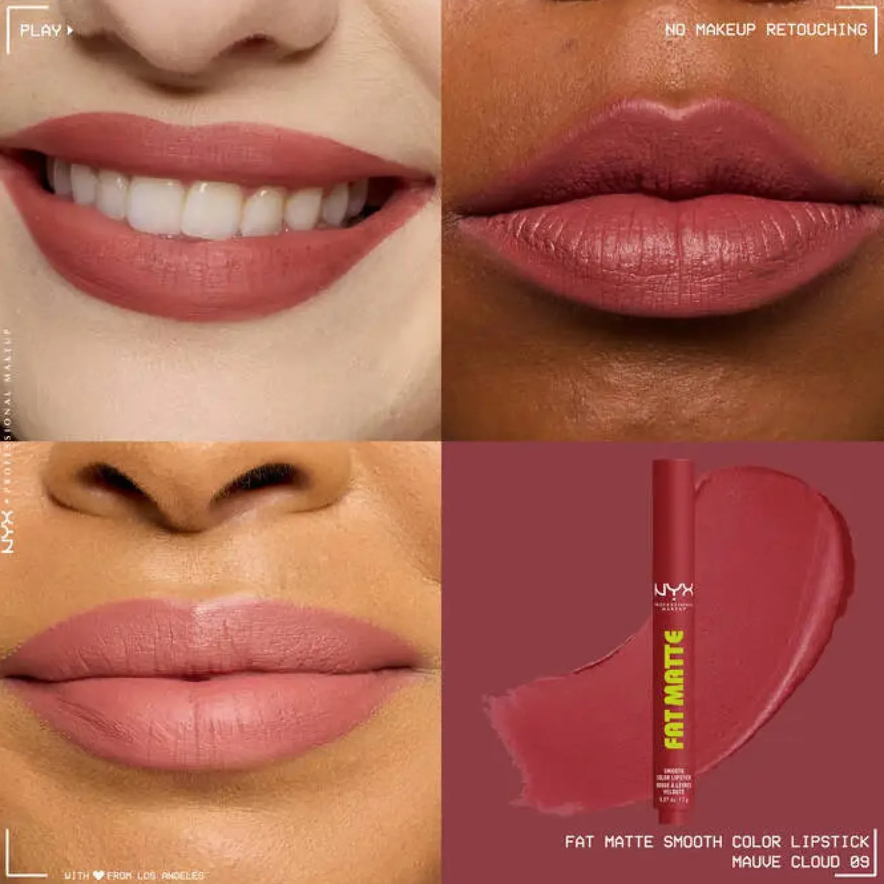 Fat Matte Smooth Color Lipstick Mauve Cloud