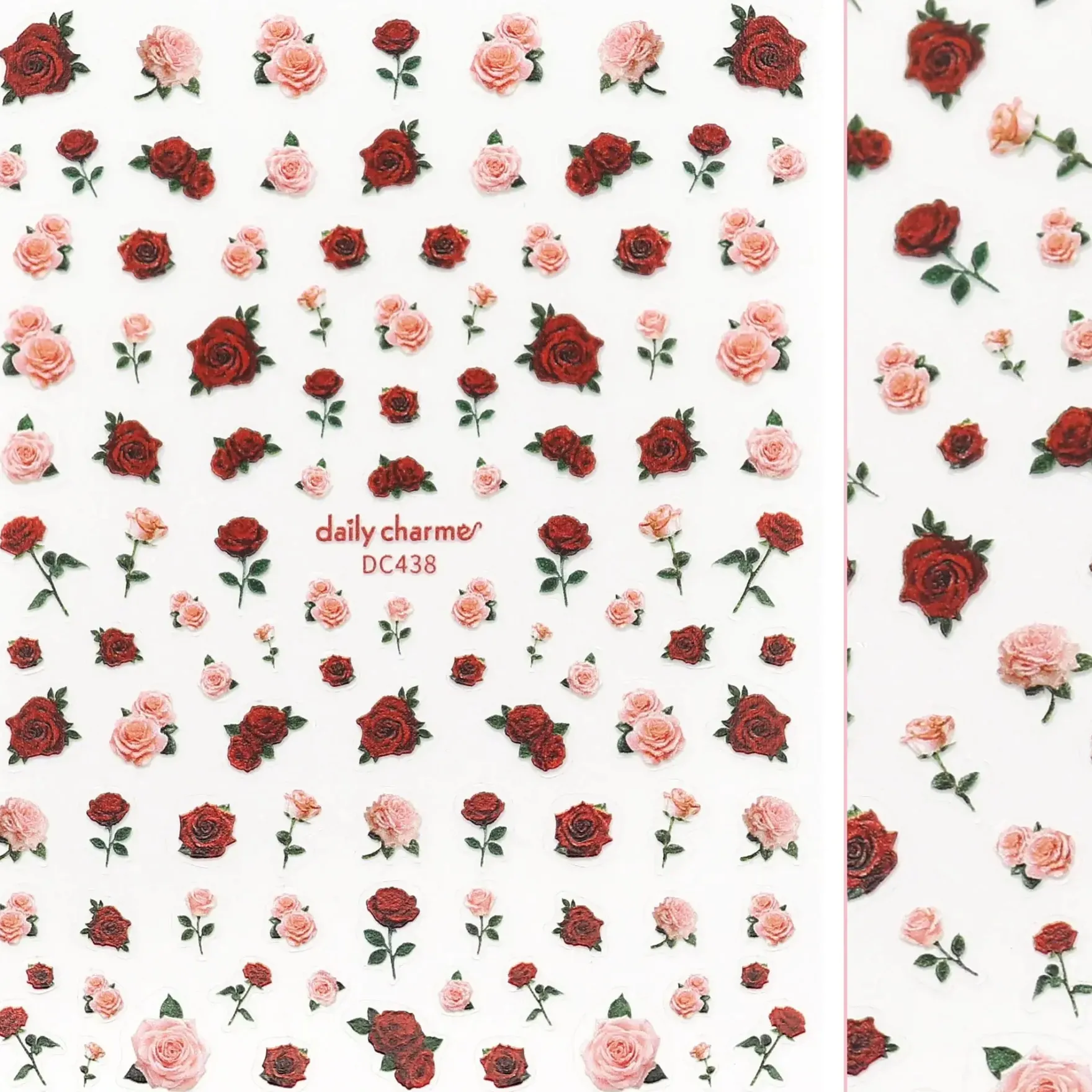 Floral Nail Art Sticker Sweetheart Roses