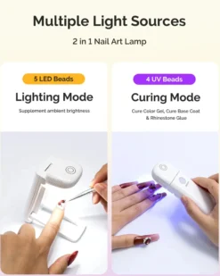 Foldable & Standable 2-in-1 Design LED/UV Nail Lamp