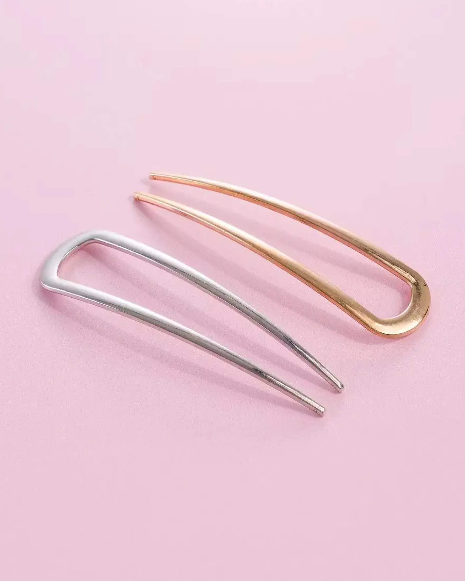 French Hair Pin Duo Gold & Silver