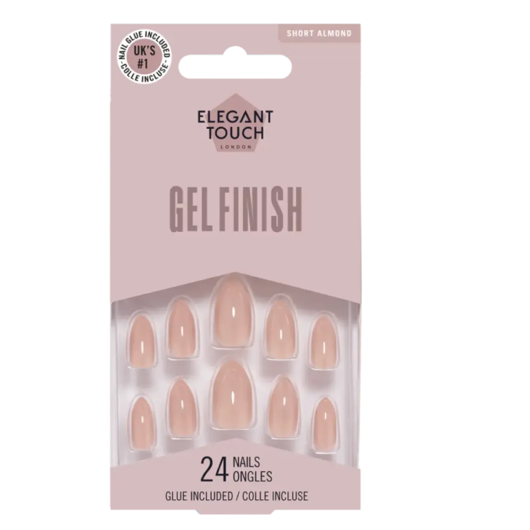 Gel Finish Blush Suede Nails