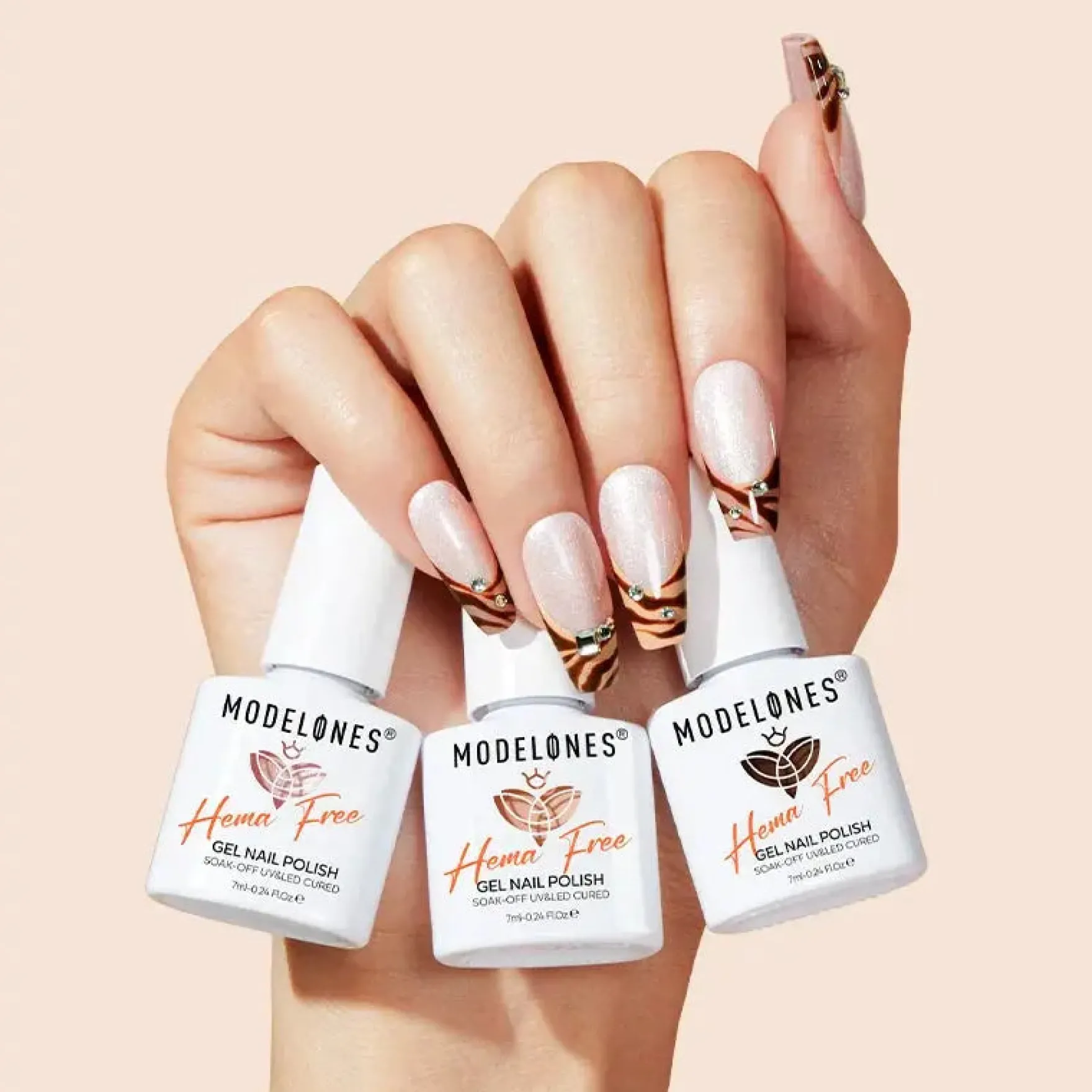 Gel Nail Polish Set Cocoa Cream