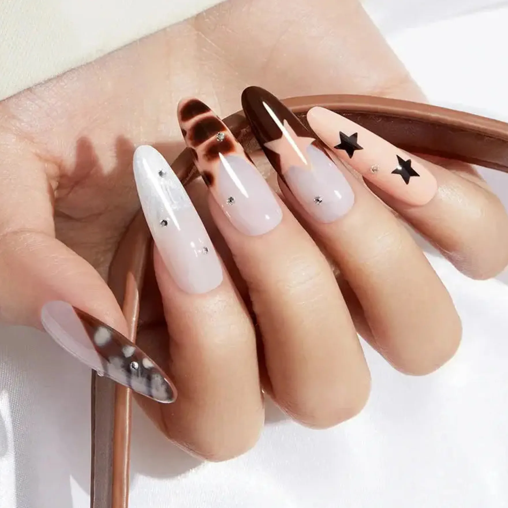 Gel Nail Polish Set Cocoa Cream