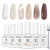 Gel Nail Polish Set Coffee and Cream