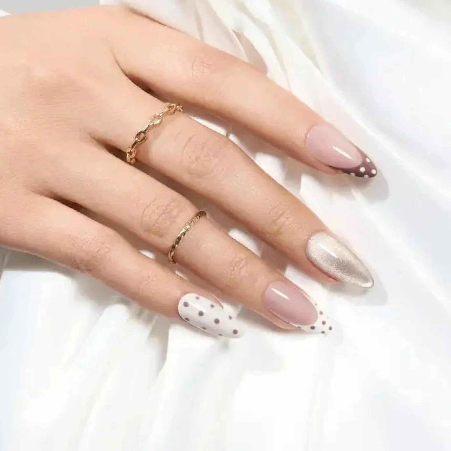 Gel Nail Polish Set Coffee and Cream