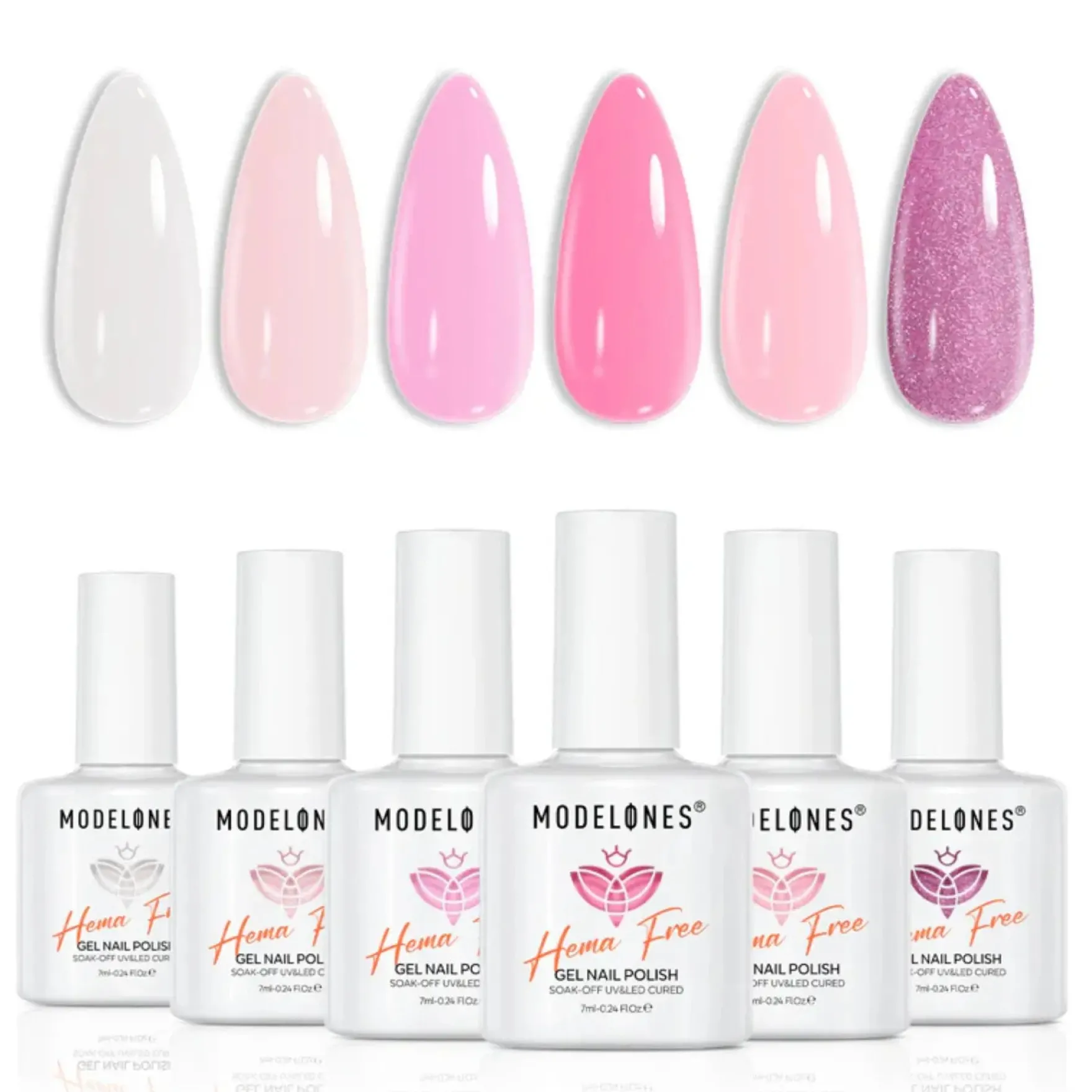 Gel Nail Polish Set Neon Bloom