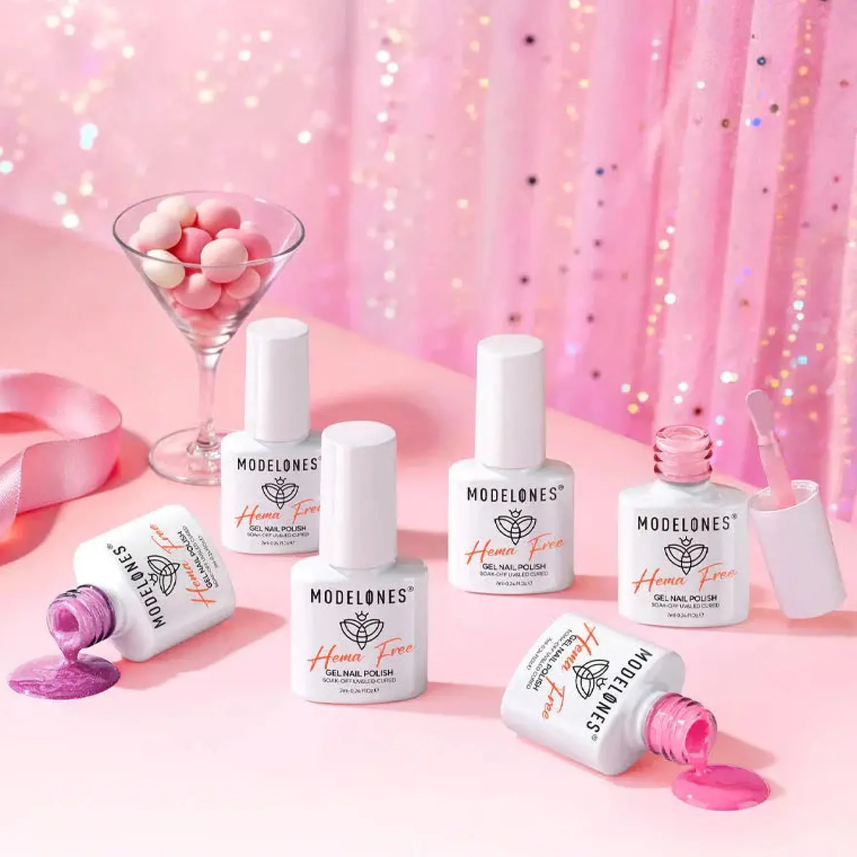 Gel Nail Polish Set Neon Bloom