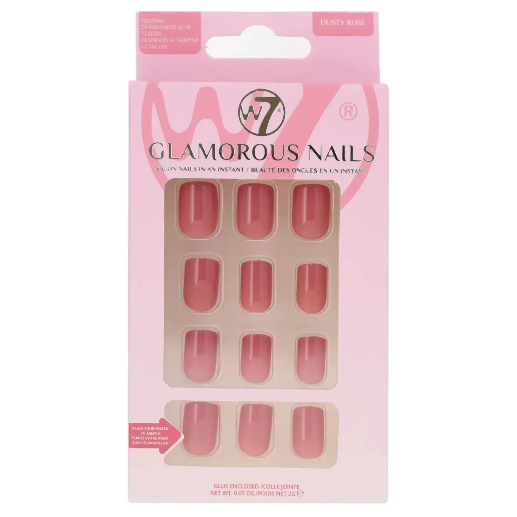 Glamorous Press-On Nails Dusty Rose