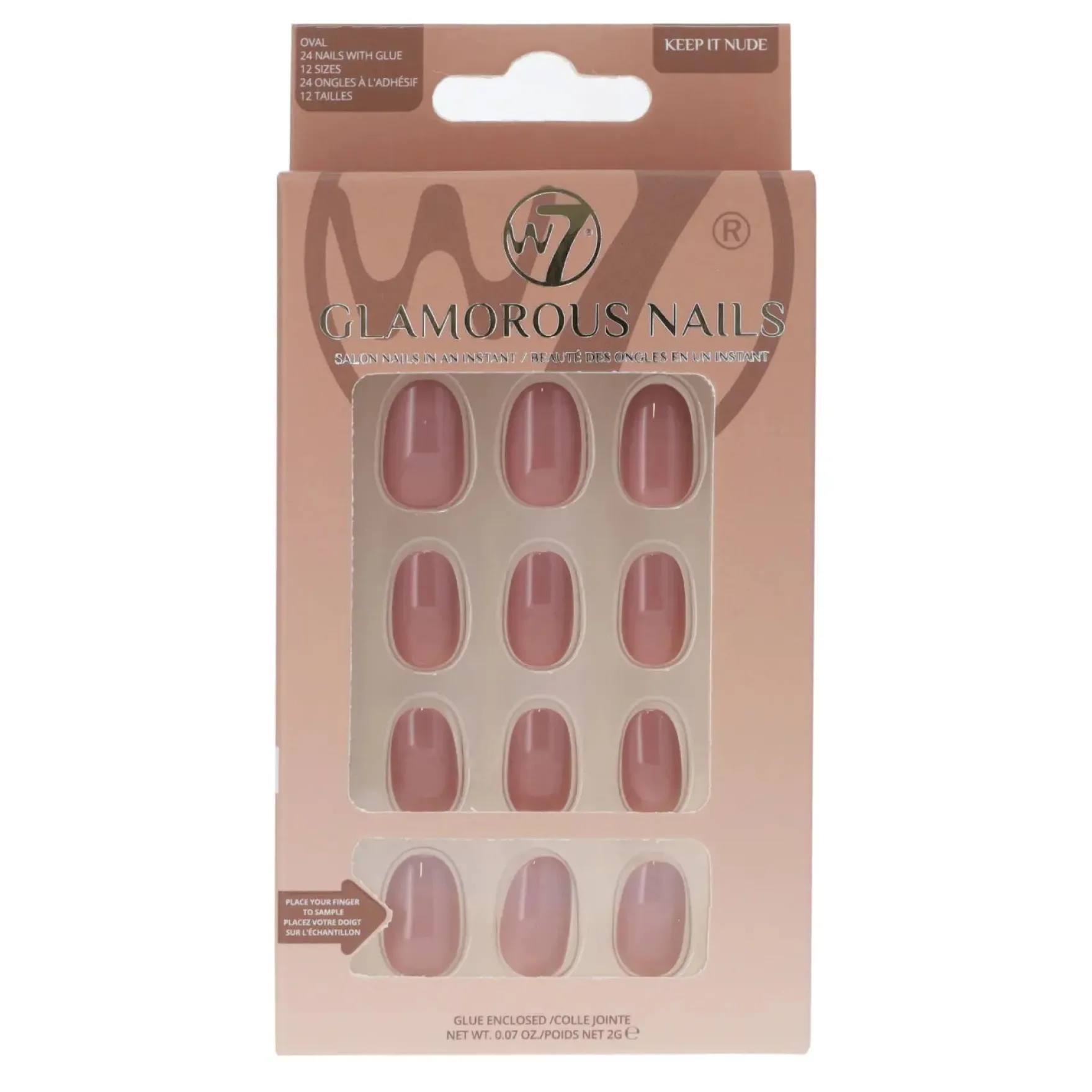 Glamorous Press-On Nails Keep It Nude