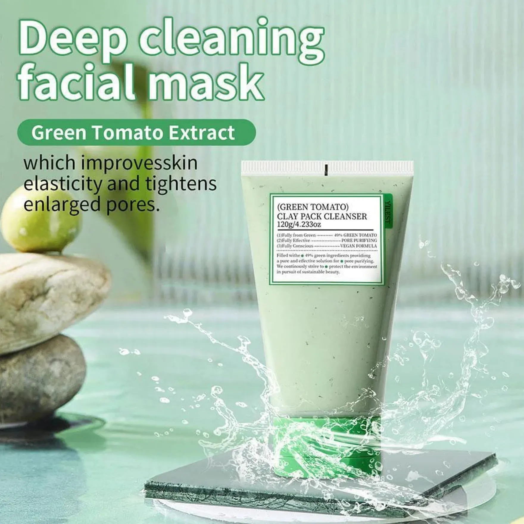Green Tomato Clay Pack Cleanser Mini