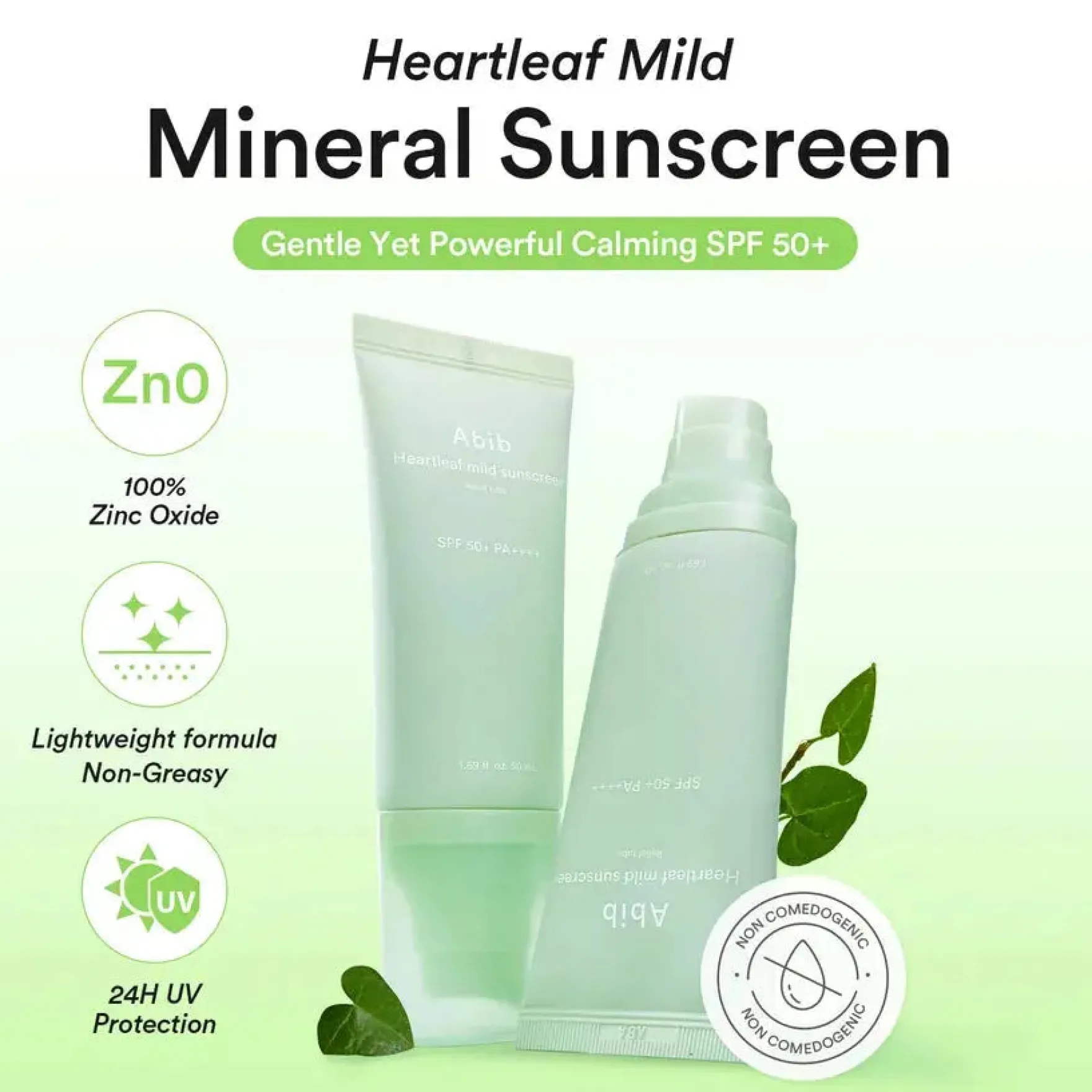 Heartleaf Mild Sunscreen Relief Tube